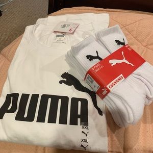PUMA T-shirt and Socks. Unisex NWT